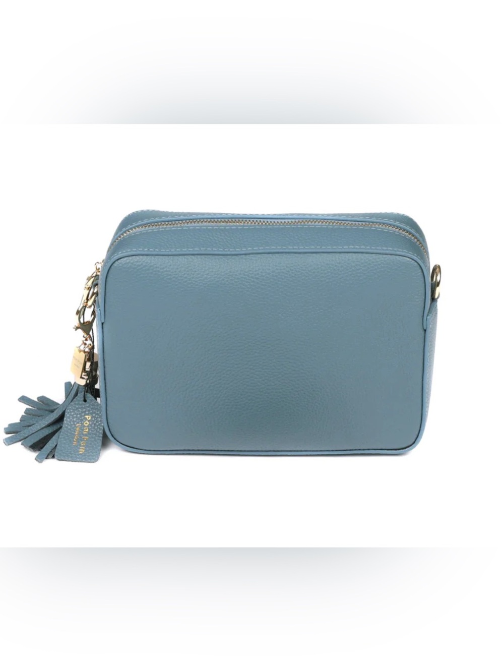 POM POM LONDON CITY Bag STEEL BLUE BRAND NEW